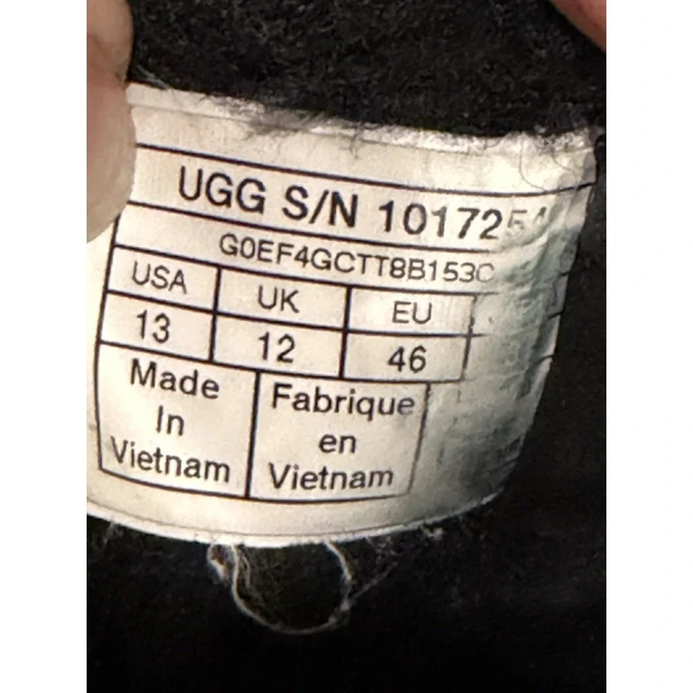 UGG Neumel Waterproof Leather Chukka Boots Mens 13 Black Lined 1017254